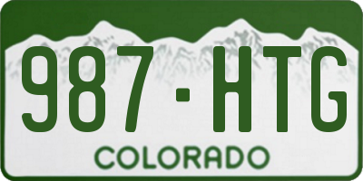 CO license plate 987HTG