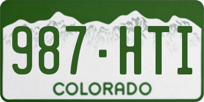 CO license plate 987HTI