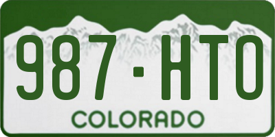 CO license plate 987HTO