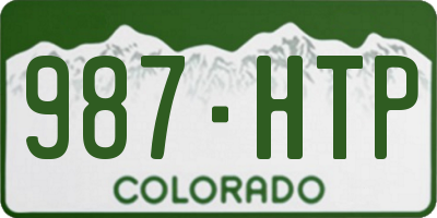 CO license plate 987HTP