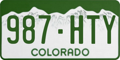 CO license plate 987HTY