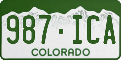CO license plate 987ICA