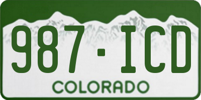 CO license plate 987ICD