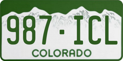 CO license plate 987ICL