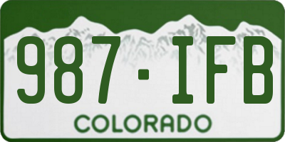 CO license plate 987IFB