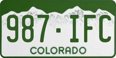 CO license plate 987IFC