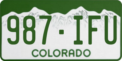 CO license plate 987IFU