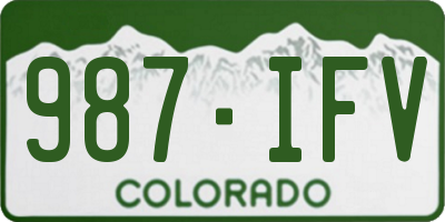 CO license plate 987IFV