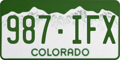 CO license plate 987IFX