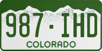 CO license plate 987IHD