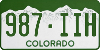 CO license plate 987IIH