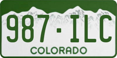 CO license plate 987ILC