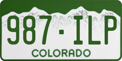 CO license plate 987ILP