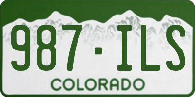 CO license plate 987ILS