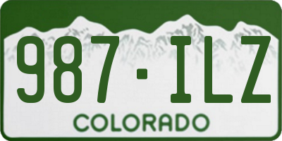 CO license plate 987ILZ
