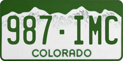 CO license plate 987IMC