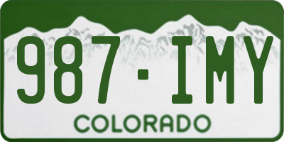 CO license plate 987IMY