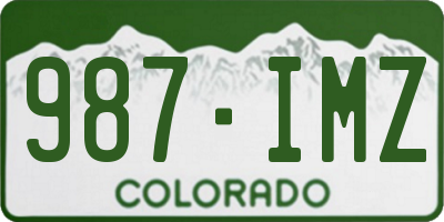 CO license plate 987IMZ