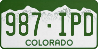 CO license plate 987IPD