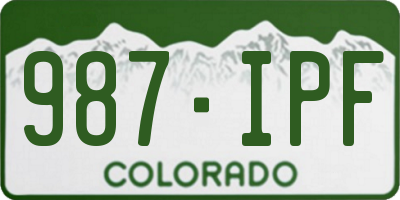 CO license plate 987IPF