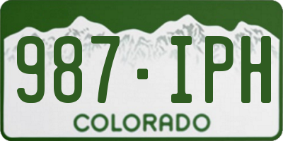 CO license plate 987IPH