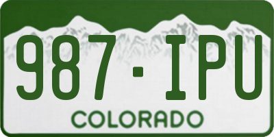 CO license plate 987IPU