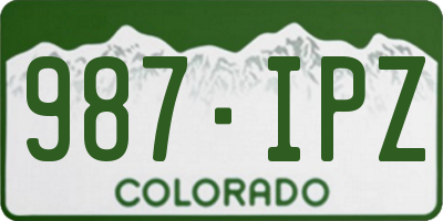 CO license plate 987IPZ