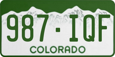 CO license plate 987IQF