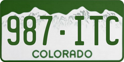 CO license plate 987ITC