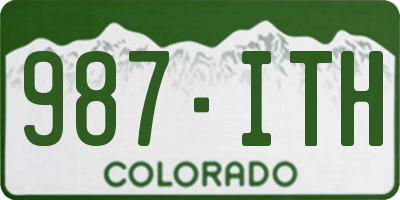 CO license plate 987ITH