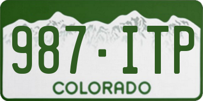 CO license plate 987ITP