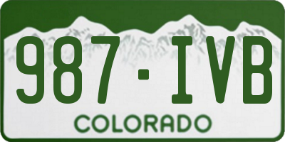 CO license plate 987IVB