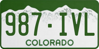 CO license plate 987IVL