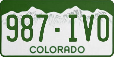 CO license plate 987IVO