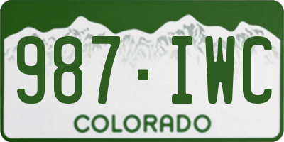 CO license plate 987IWC