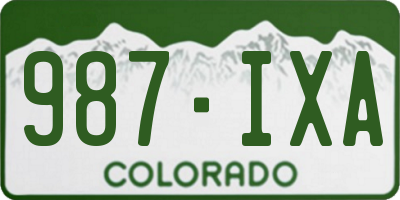 CO license plate 987IXA