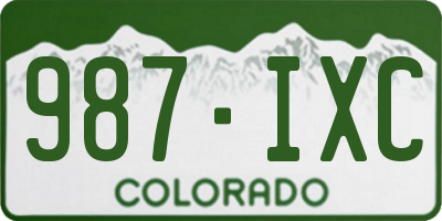 CO license plate 987IXC