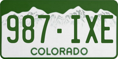 CO license plate 987IXE