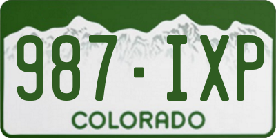 CO license plate 987IXP