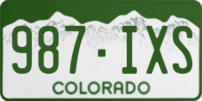 CO license plate 987IXS