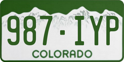 CO license plate 987IYP