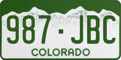 CO license plate 987JBC