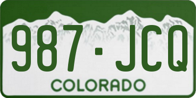 CO license plate 987JCQ