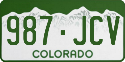 CO license plate 987JCV