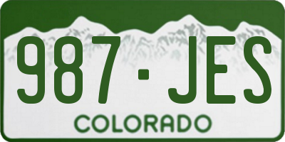 CO license plate 987JES