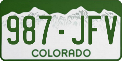 CO license plate 987JFV
