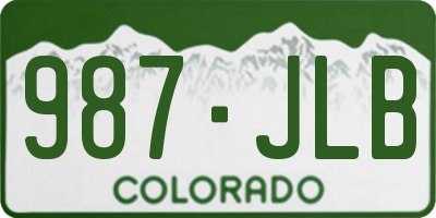 CO license plate 987JLB