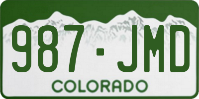 CO license plate 987JMD