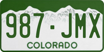 CO license plate 987JMX