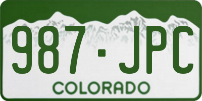 CO license plate 987JPC